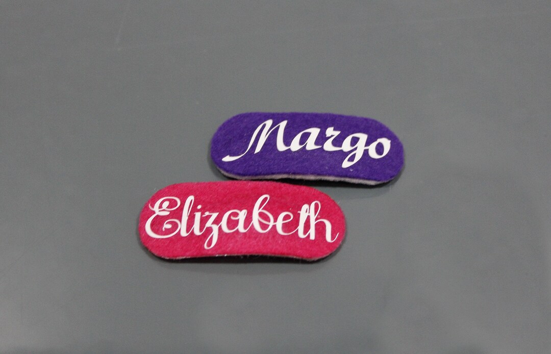 Personalized Felt Hair Clip Colorful Soft Click Clack Toddler Etsy