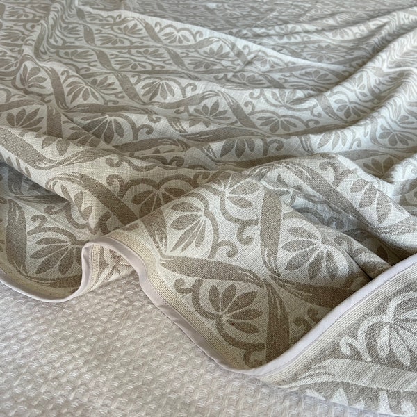 Linen bedspread, Pure linen Throw blanket, summer blanket, beige linen throw, cozy blanket, natural linen bedspread, large blanket