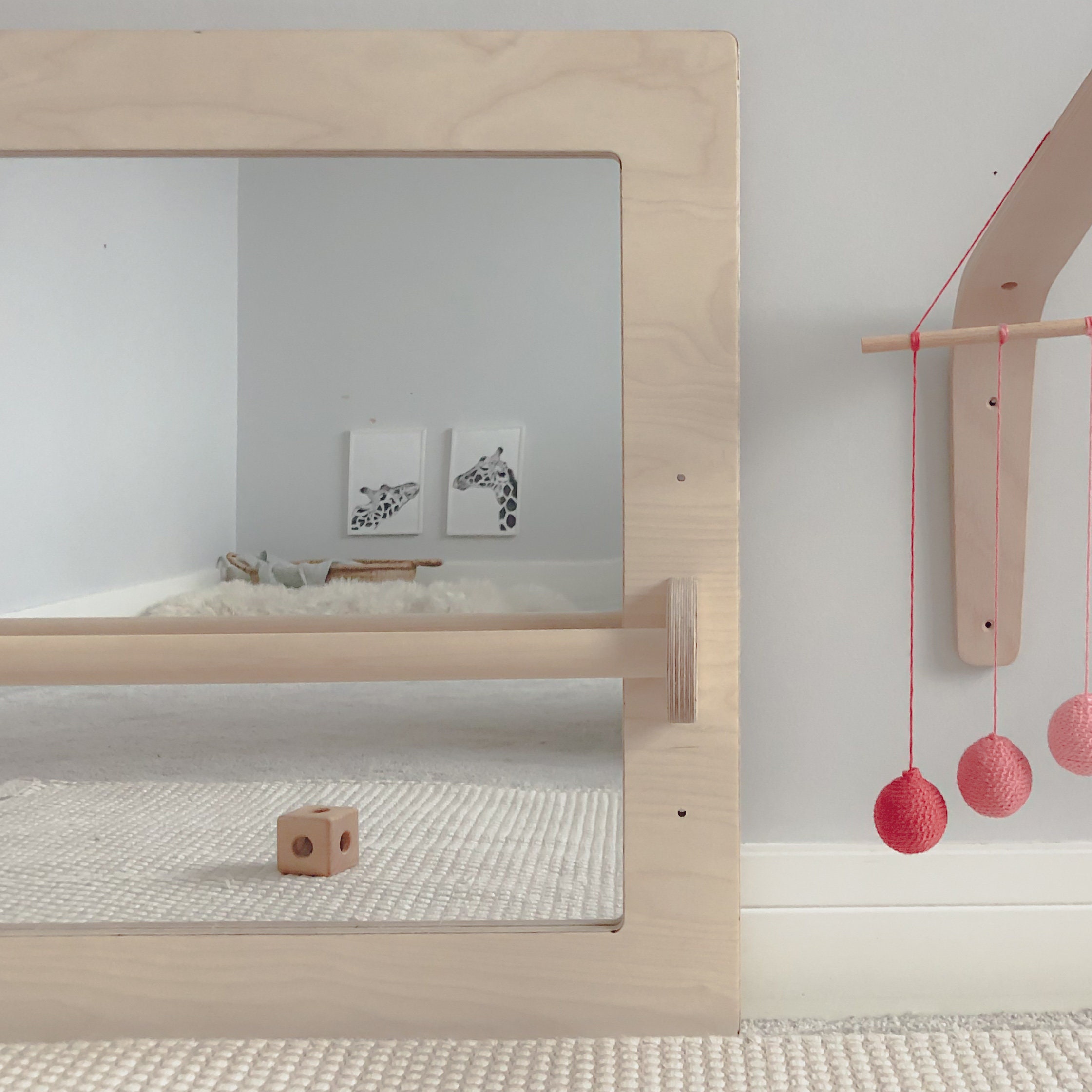 Montessori Mirror Scandi Nursery Mirror for Baby Infant Etsy UK