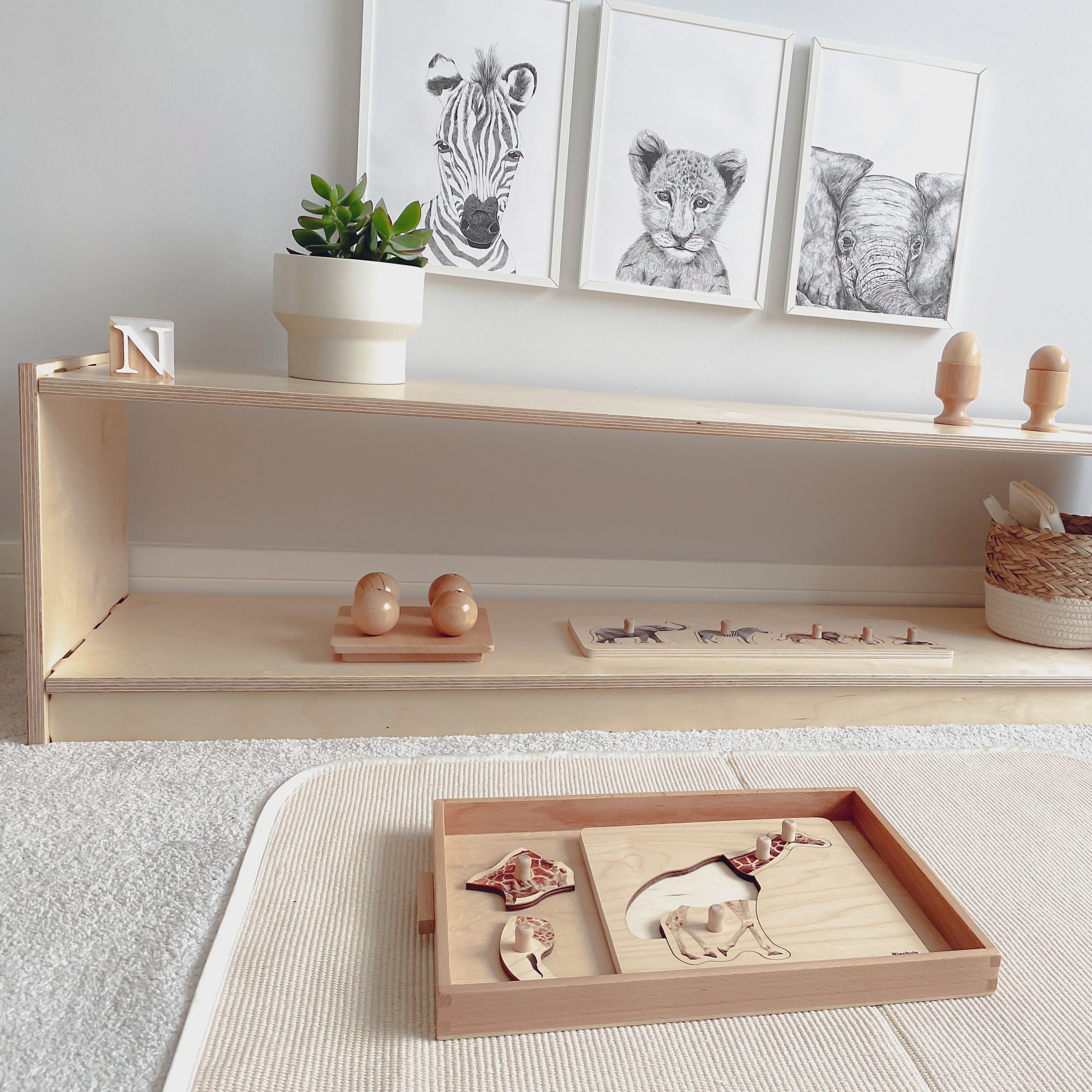 Montessori Shelf Toddler Infant Activity Play Toy Shelf Etsy