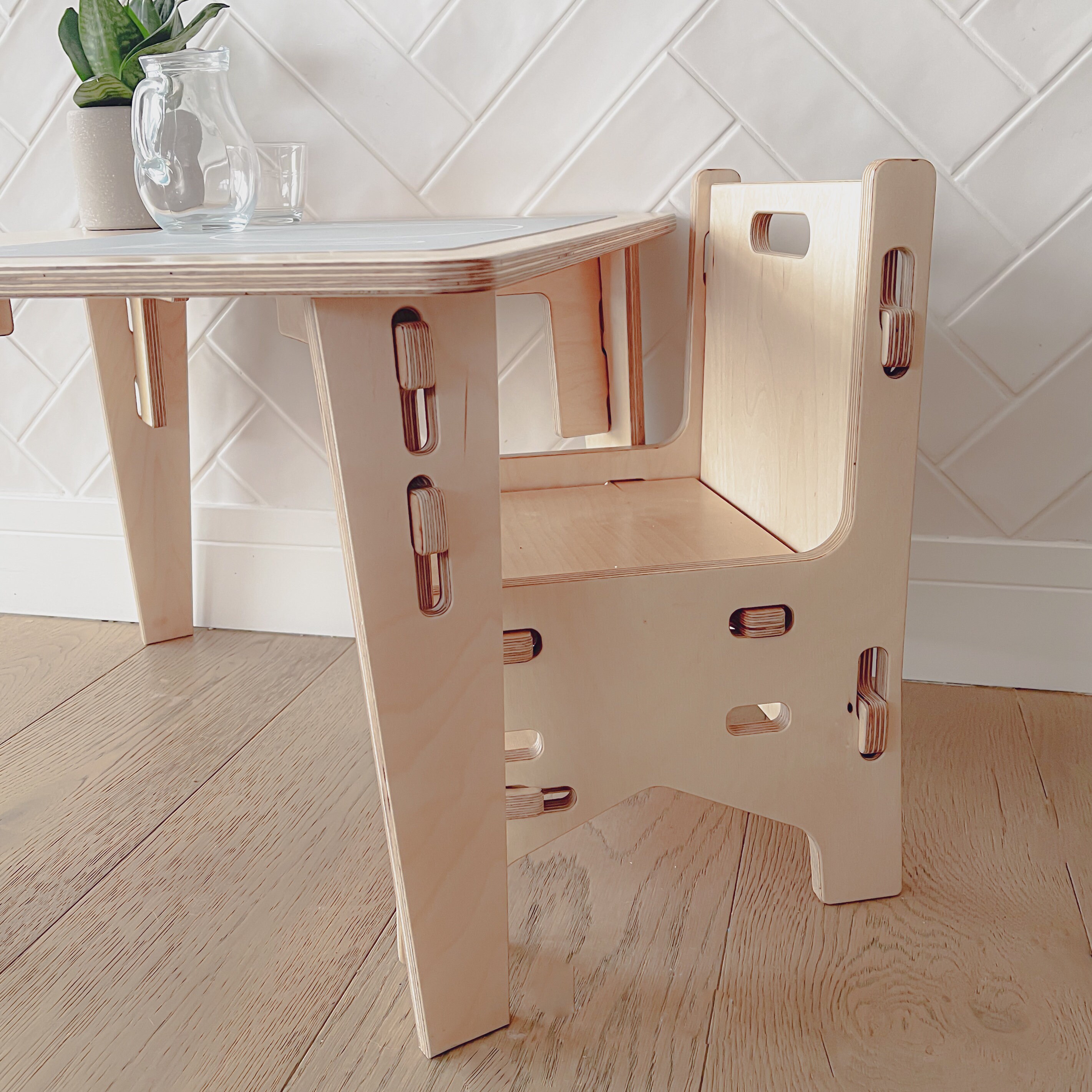 Montessori Weaning Table and Chair Set Toddler Activity Etsy