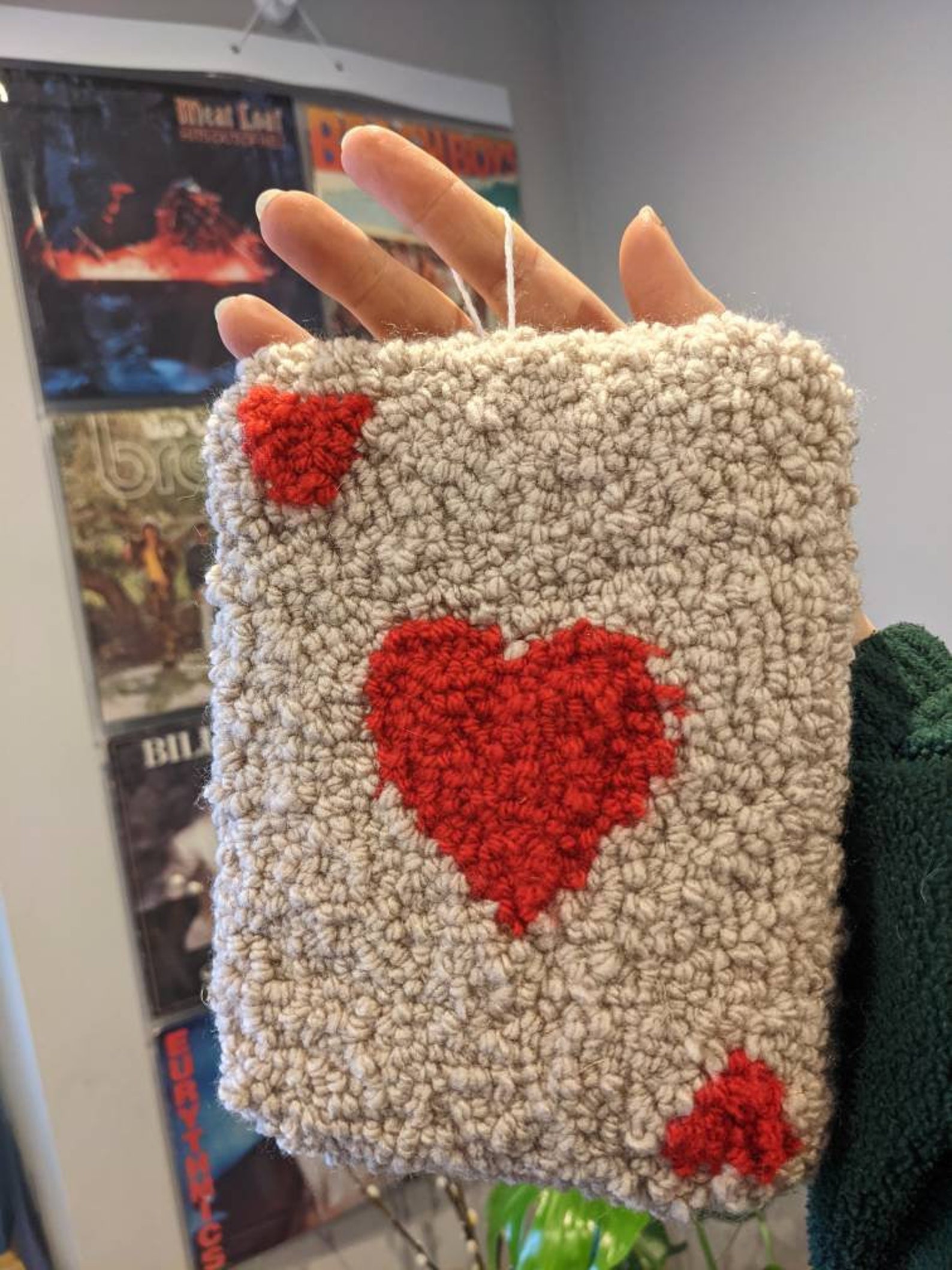 Handmade Punch Needle / Tufted Wall Hanging 'ace of Etsy