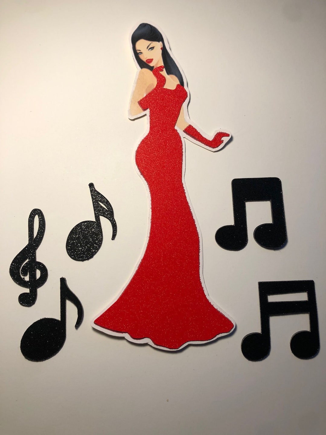 Singer Girl Cake Topperlady in Red Cake Topper Etsy