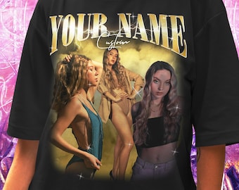 Custom 90s Bootleg T-Shirt, Personalized Photo Tee, Vintage Style