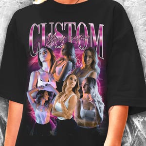 Personalised Bootleg t-shirt, Girlfriend t shirt Personalised, Vintage tshirt, Custom Collage Design Tshirt, 90s Bootleg shirt, Rap T shirt