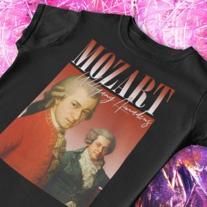 Mozart T-Shirt | Wolfgang Amadeus, 90s Shirt, Vintage, Famous Musician Tee, Classical Music Gift, Music Lovers, Y2K Top, Mozarts Tee, Piano