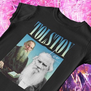 Leo Tolstoy T-Shirt | War and Peace, Literature Shirt, Literary, Tolstoy Gift, Tolstoy Tee, Famous Writers, Authors, Book Lovers,