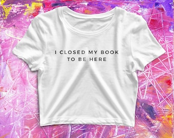Funny Book Lover Crop Top, Teacher Gift, Y2K Clothing
