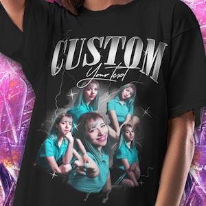 Custom Bootleg Rap Tee, Customised 90s Tee, Y2K Bootleg TShirt, Customized Gift, Celebrity Vintage Top, Girlfriend Gift Custom Tee