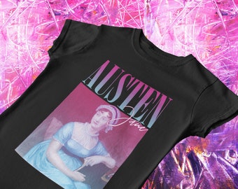 Jane Austen T-Shirt | Jane Austen 90s Vintage, Pride and Prejudice, Famous Writers, Famous Literaturist, Famous Authors, Feminism, Books