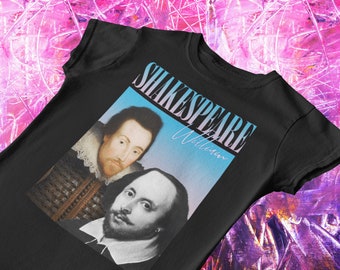 Shakespeare Rap T-Shirt | William Shakespeare Y2K Tee, Shakespeare Shirt, Famous Playwright, Dramatic Tee, Y2k, British Writers, 90s Tee