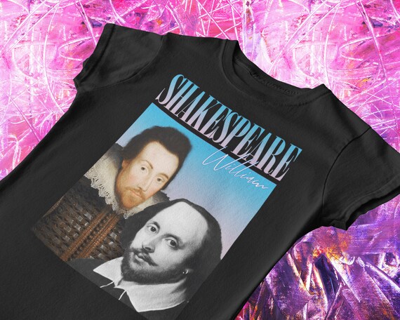 Shakespeare Rap T-Shirt | William Shakespeare Y2K Tee, Shakespeare Shirt, Famous Playwright, Dramatic Tee, Y2k, British Writers, 90s Tee