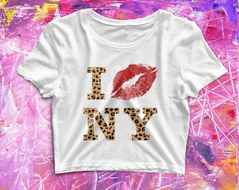 I Love New York T-shirt, Leopard Print I Love NY, New York