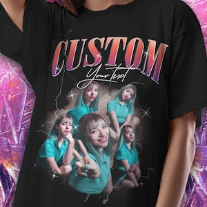 Custom Your Own Bootleg Tee, Retro Custom Bootleg Rap Tee, Custom Bootleg, Custom Your Photo, Insert Your Design, Vintage Graphic 90s Tshirt