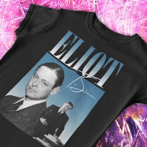 TS Eliot T-Shirt | Y2K, 90er Jahre Shirt, Vintage, Schriftsteller, Dichter, berühmter Dichter, The Wasteland, Schriftsteller-T-Shirts, Poesiegeschenke, TS Eliot, TS Elliot