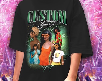 Aangepast bootleg-T-shirt uit de jaren 90: gepersonaliseerd T-shirt in Y2K-stijl