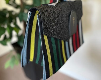 Asooke purse with top handle