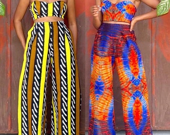 Monique 2 piece  african print trouser set