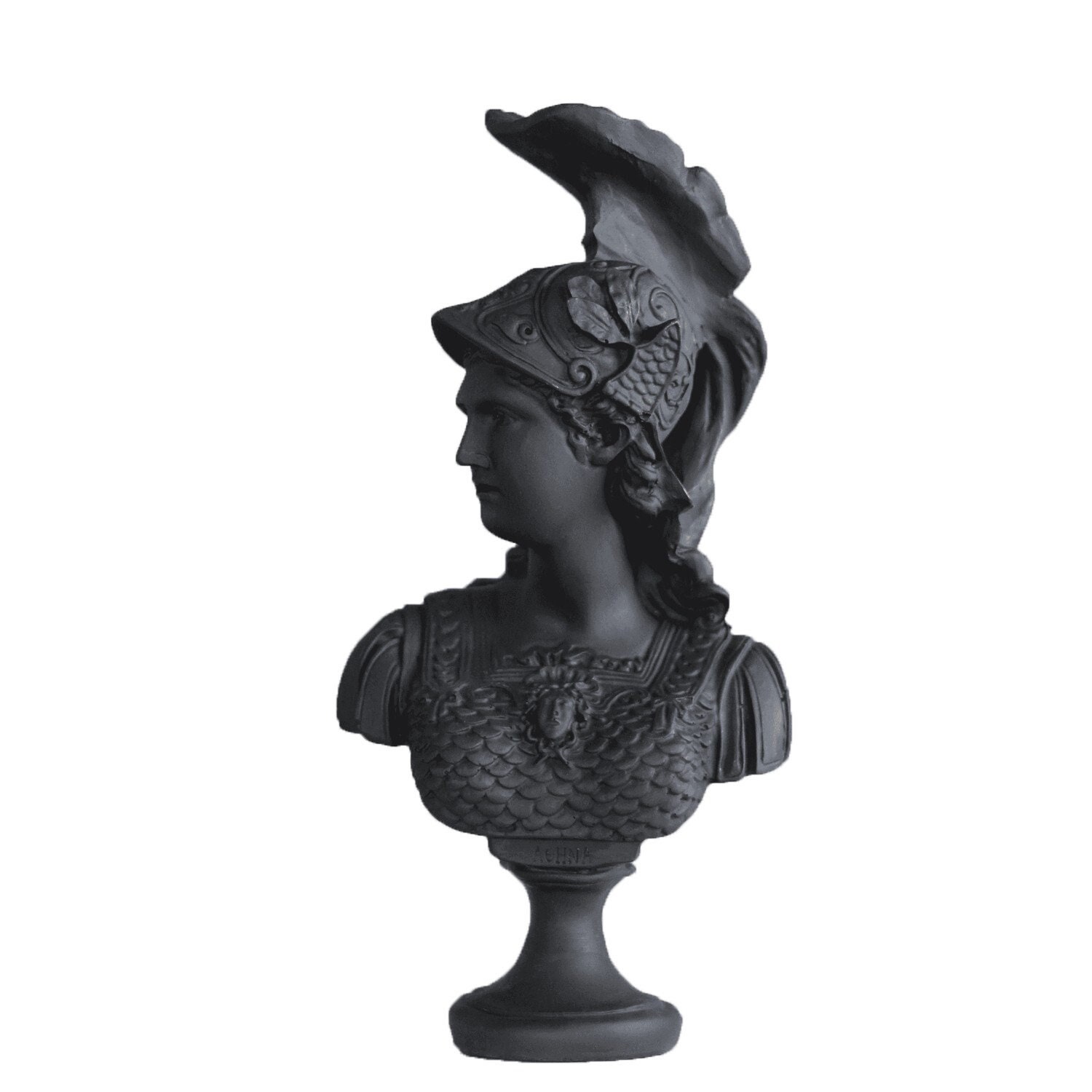 Athena Bust Statue Athena Bust Sculpture 13 Inches Black Etsy