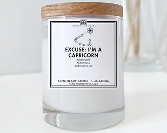 Capricorn Zodiac Soy Candle | Scented Astrology Gift