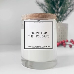 Home for the Holidays | Soy Luxe Candle | 100% Handmade Soy Candle | Wood Lid | Home Decor | Scented Candle | Winter Candle | Christmas
