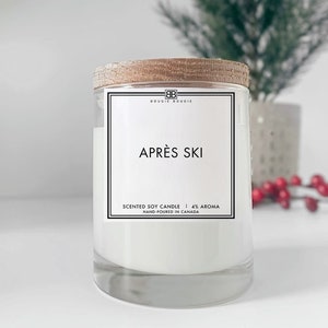 Après Ski | Soy Luxe Candle | 100% Handmade Soy Candle | Wood Lid | Home Decor | Scented Candle | Cozy | Minimalist