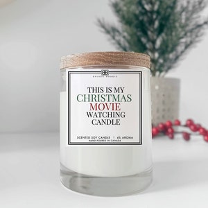 Christmas Move Watching Candle | Christmas Candles | Soy Wax Candle | Gift | Scented Candle | Handmade Candle | Christmas Decor | Holidays