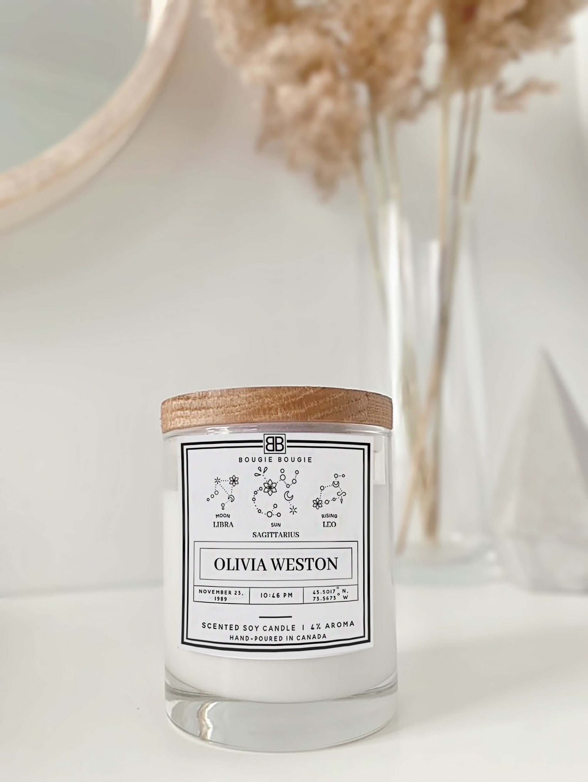 Personalized Birthdate Zodiac Candles Soy Wax Candle Etsy België