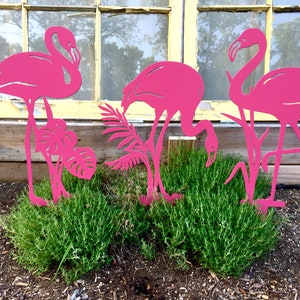 Flamingo Garden Art | Flamingo Garden Stake | Metal Flamingo