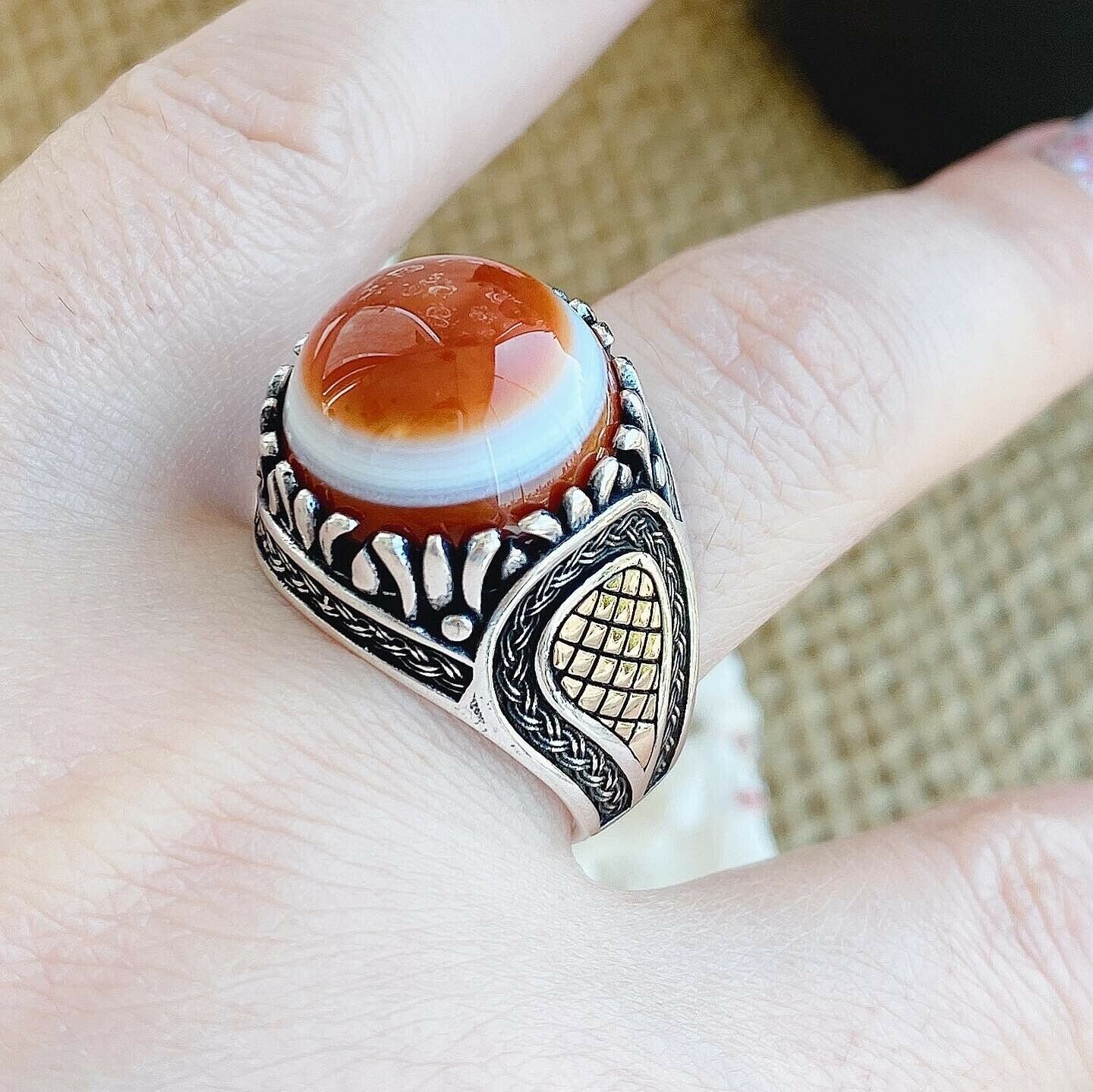 Sulaimani Eye Devil Yemeni Agate Yemen Aqeeq for Ring Natural Etsy UK