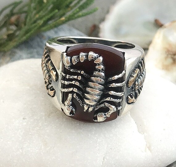 Mens scorpion hotsell ring