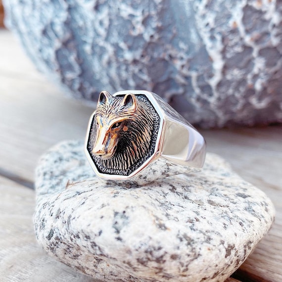 Unisex Gothic Wolf Ring In 925 Sterling Silver at Rs 999/piece | 925  Sterling Silver Ring in Jaipur | ID: 2852429199112