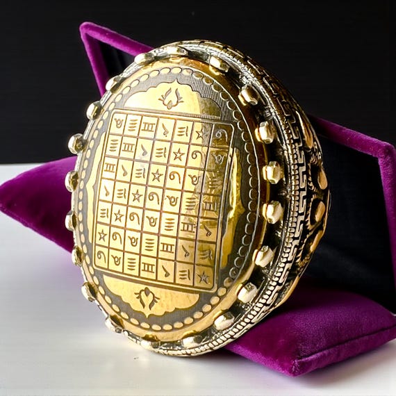 Large Natural Hadid Sini Stone – 7 Sharf (سبعة شرفات) Talisman / Hirz for Protection