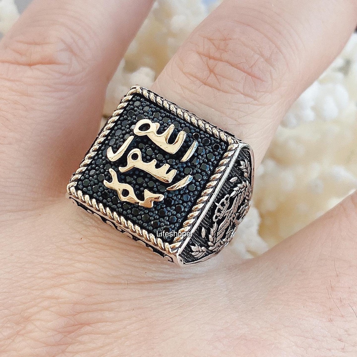 Seal of Prophet Muhammad Silver Men Ring 925 Sterling Silver Etsy