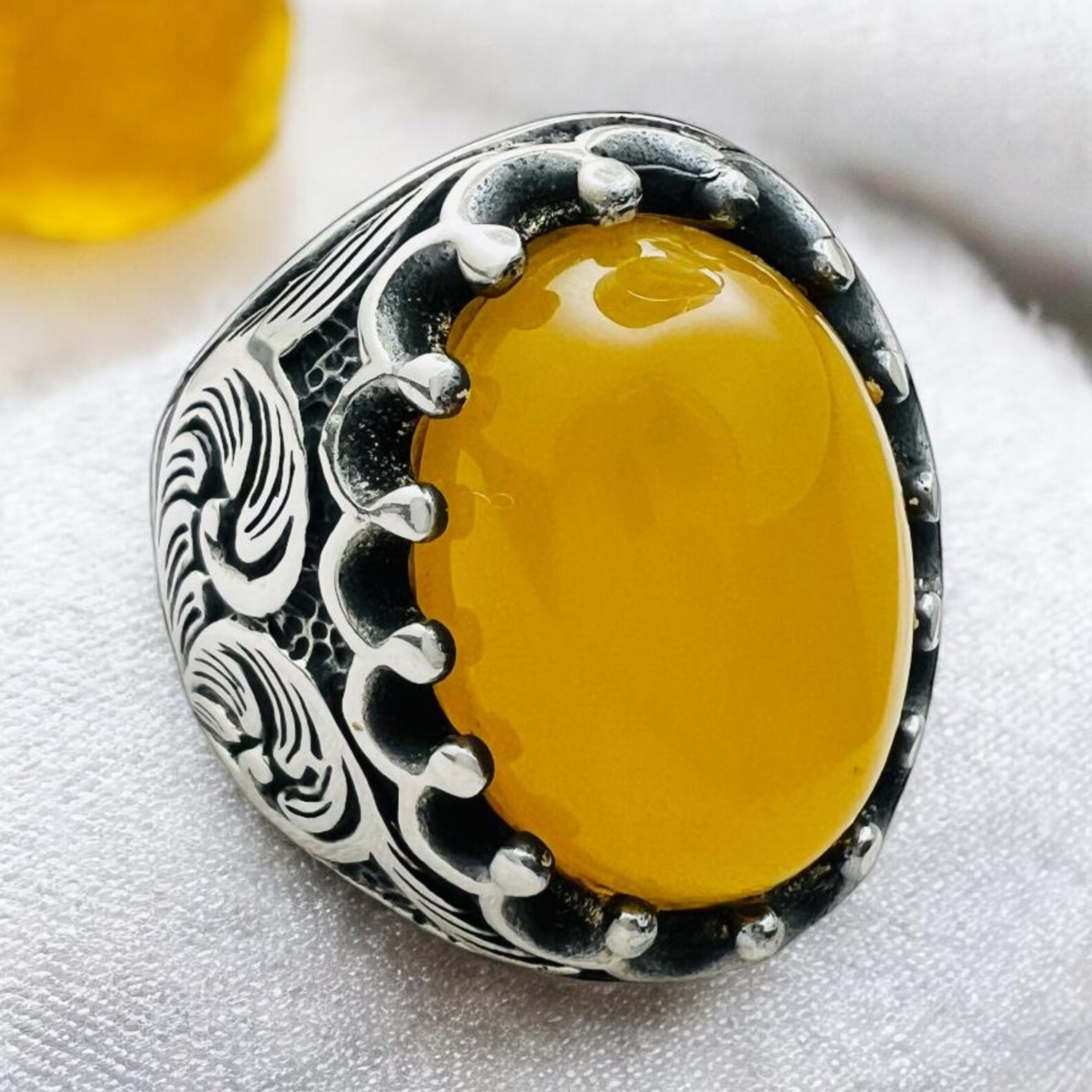 Shams Rind Sharaf Al Shams Agate Ring: 925 Silver Islamic Shia - Etsy