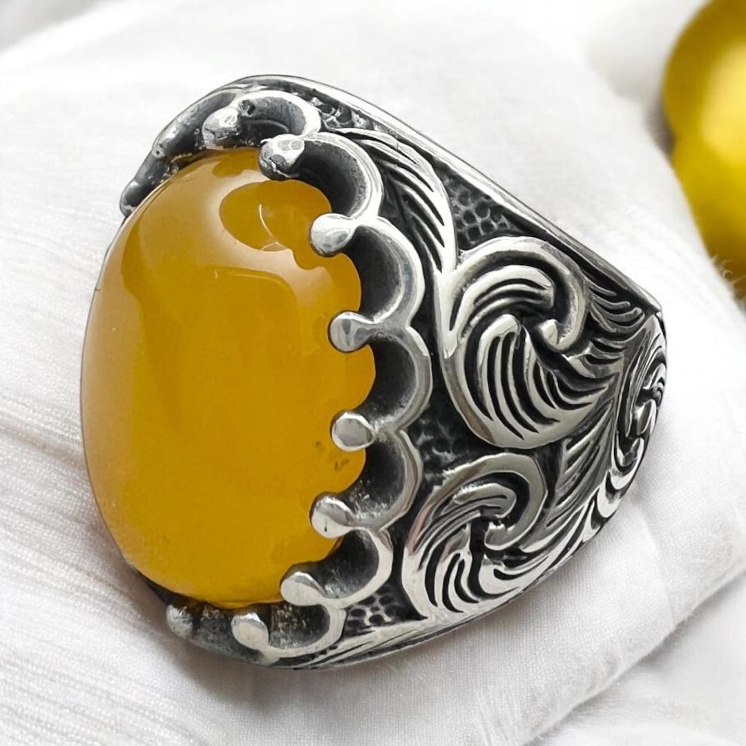 Shams Rind Sharaf Al Shams Agate Ring: 925 Silver Islamic Shia - Etsy