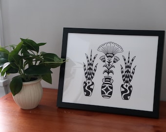 Celestial Plants Art Print, 8.5" x 11" Archival Matte Paper, Artist Signed