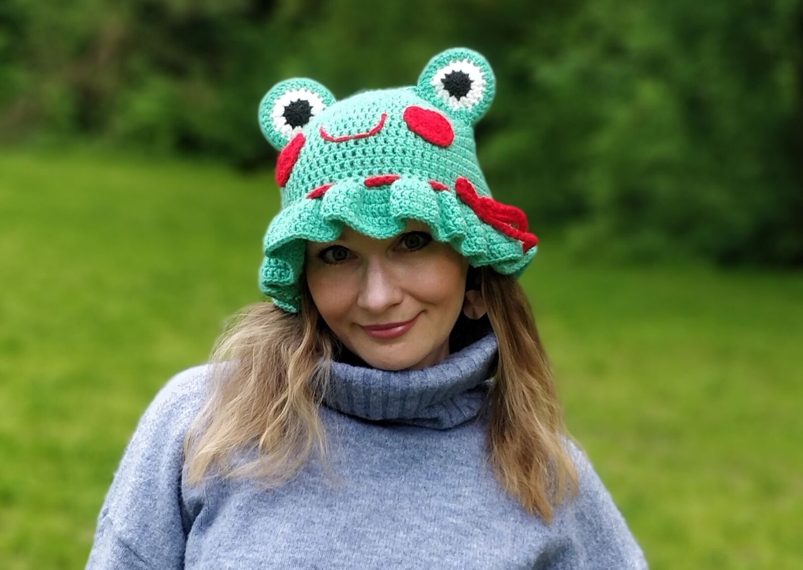 Crochet Frog Bucket Hat Pdf Pattern Goblincore hat tutorial Etsy