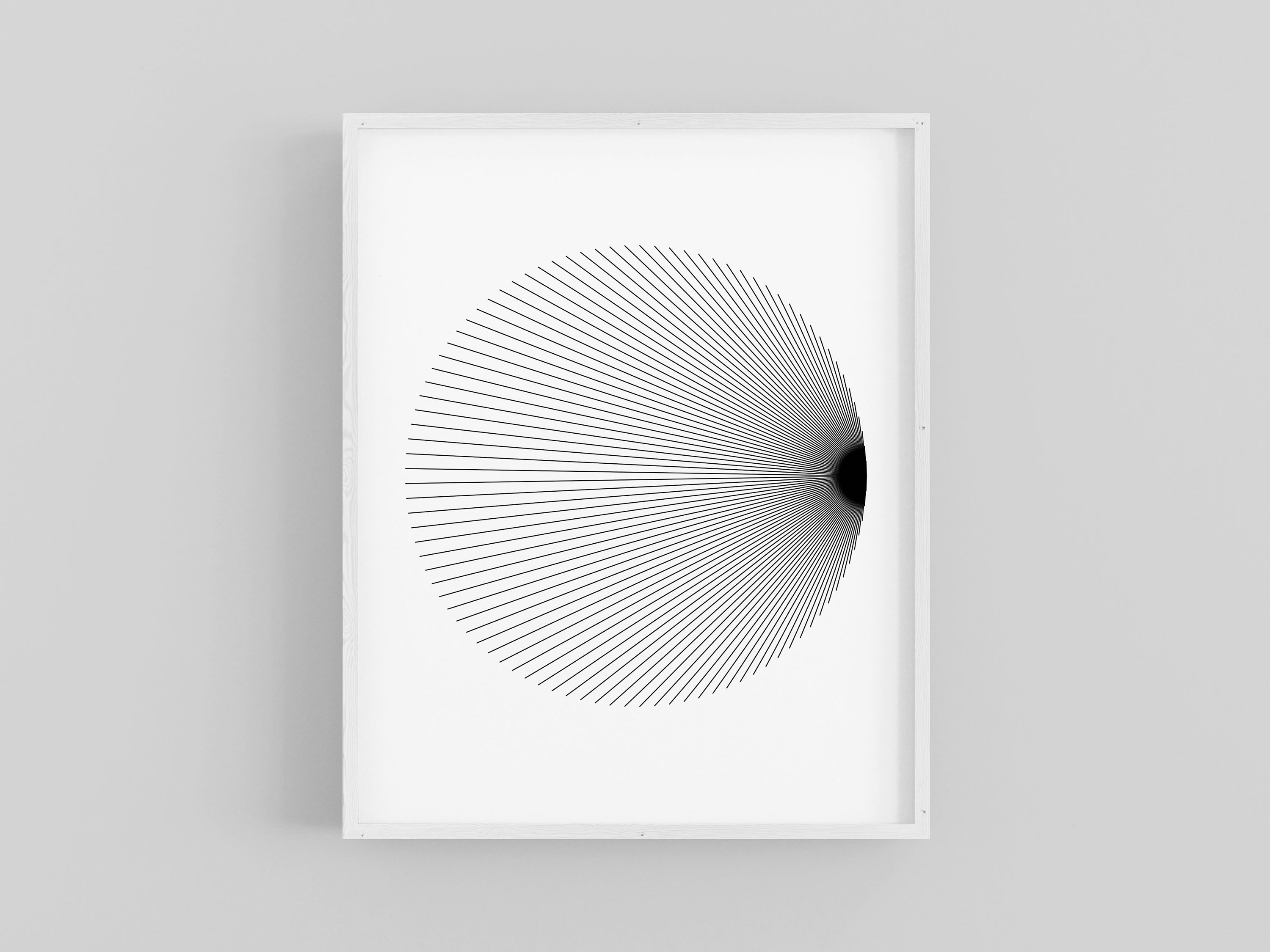 Circle Array // Line Art // Modern Art // Black & White // Digital ...