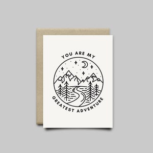 Adventure Mountains Valentine's Day Card, Greeting's Card, Anniversary Card Travel Hiking Walking Scotland