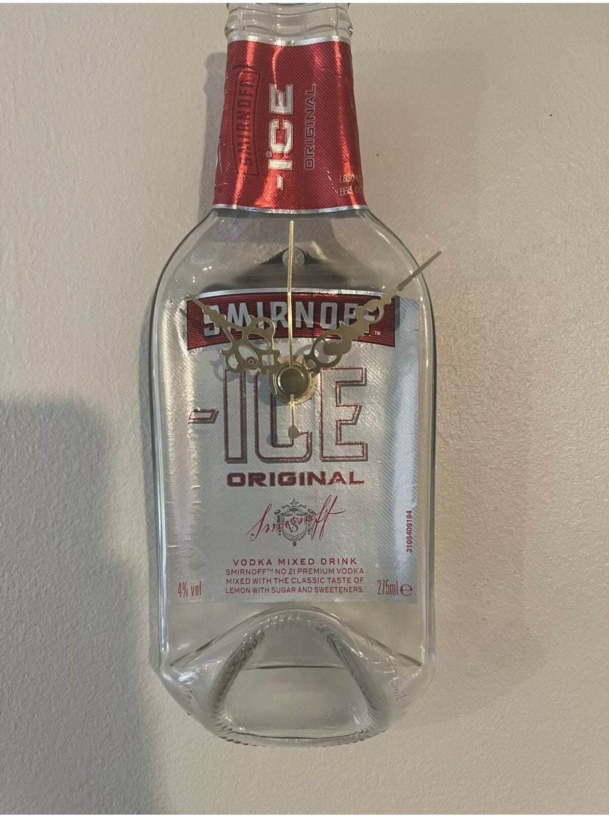 Smirnoff Ice Squashed / Flattened Original Bottle Wall Clock - Etsy