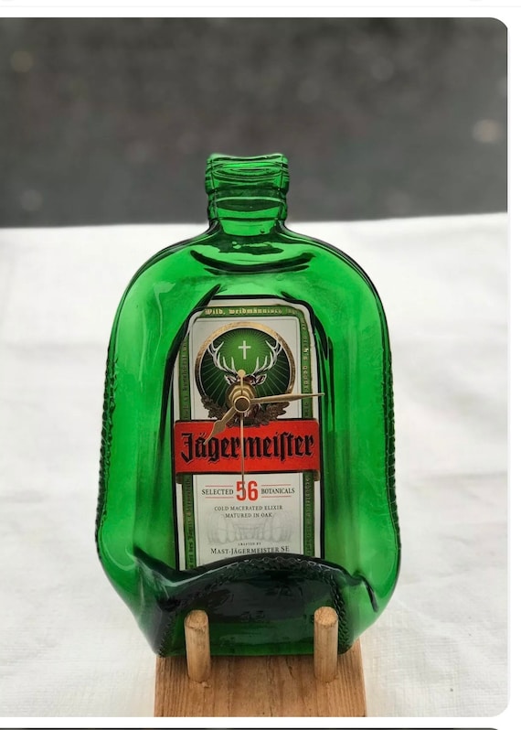 Jägermeister zerdrückte / abgeflachte Flasche Wanduhr