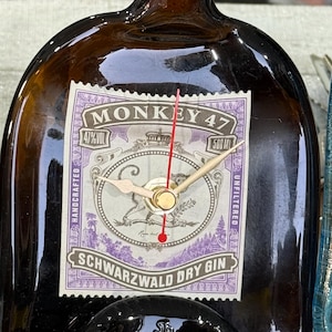 Monkey 47 Gin Flattened/Squashed Bottle Wall Clock
