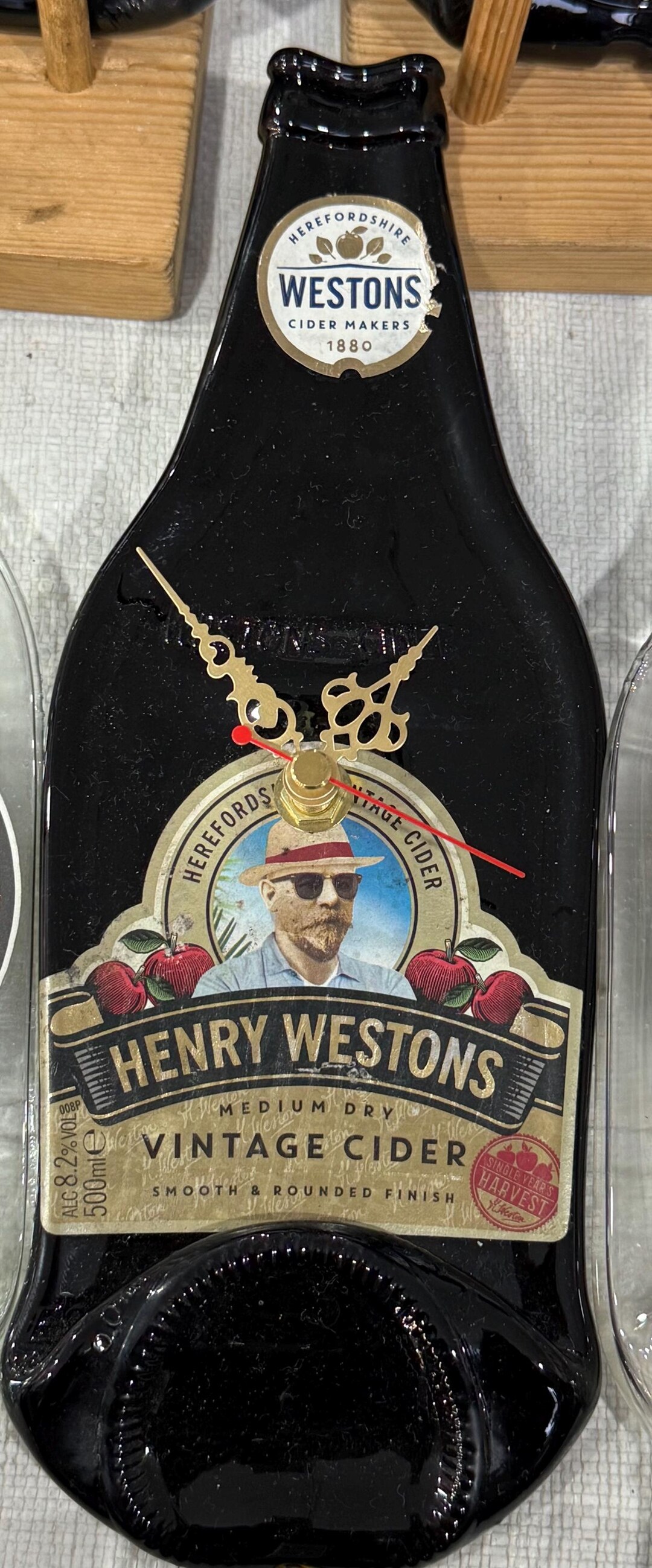Henry Weston Cider Squashed / Flattened Glass Bottle Wall Clock - Etsy