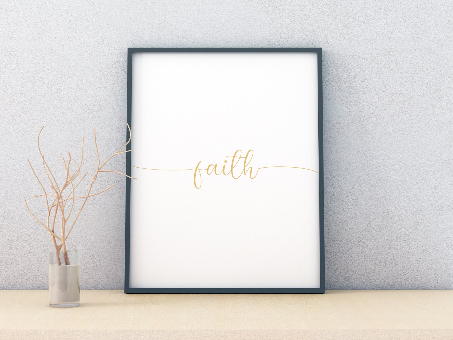Faith wall print Inspirational quote Christian wall print Etsy