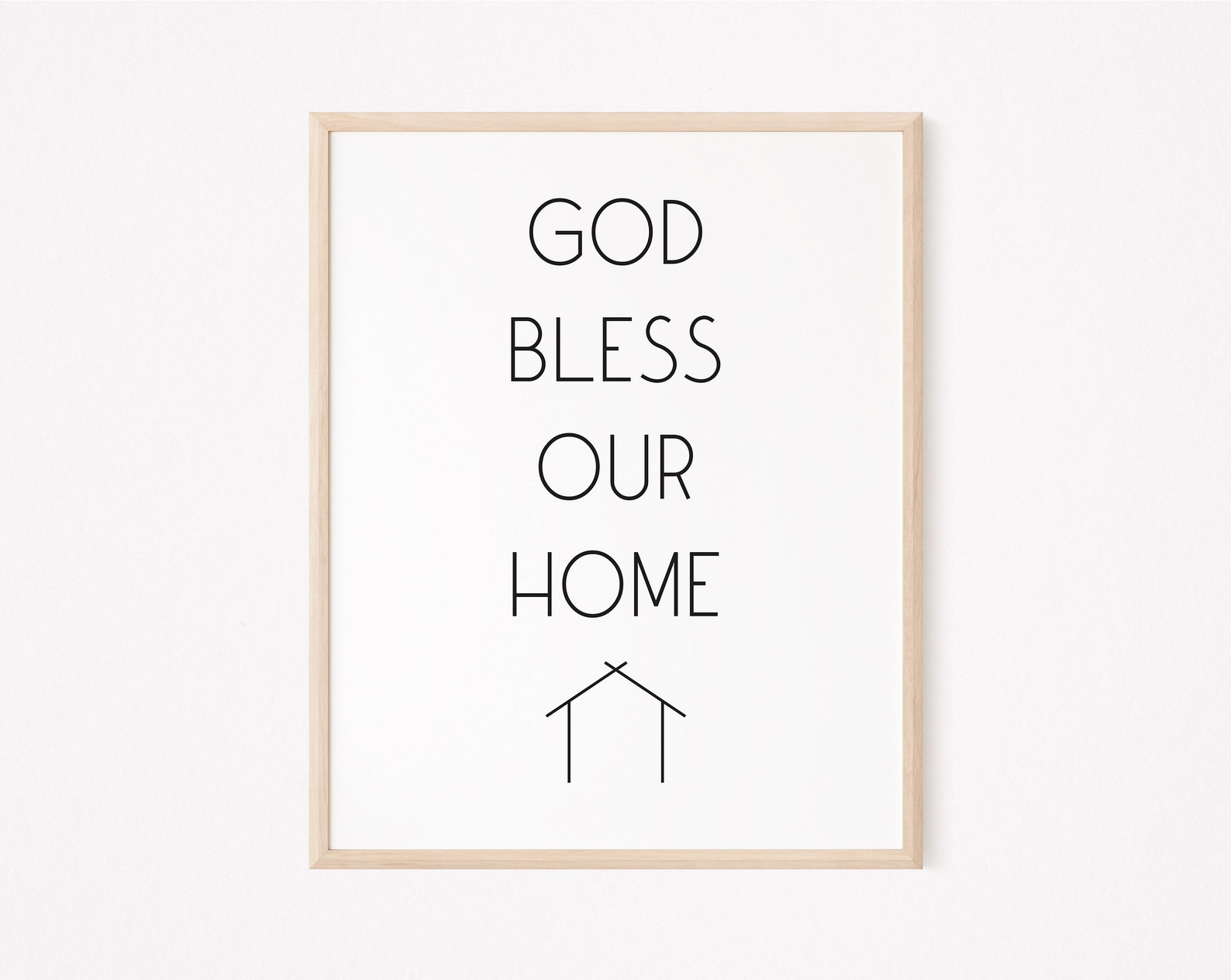 God Bless Our Home Sign, Home Blessing Wall Art, Home Wall Decor