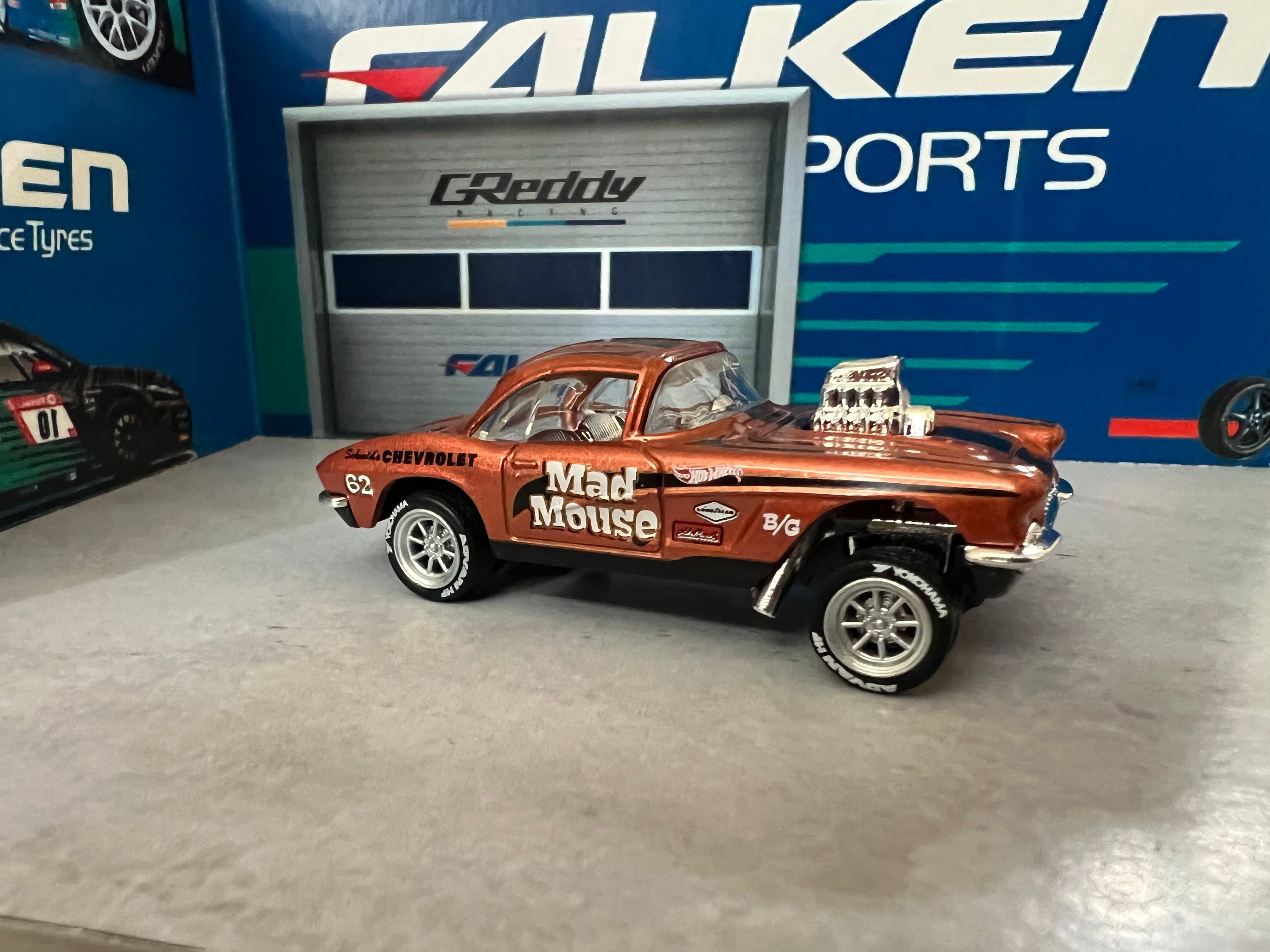 Hot Wheels 62 Corvette Gasser With Real Riders Wheel Swap Etsy