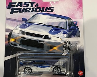 ミニカー HotWheels Fast & Furious skyline R33 R34 Hot Wheels Fast & Furious NISSAN SKYLINE GTR R33 Quick Shifters