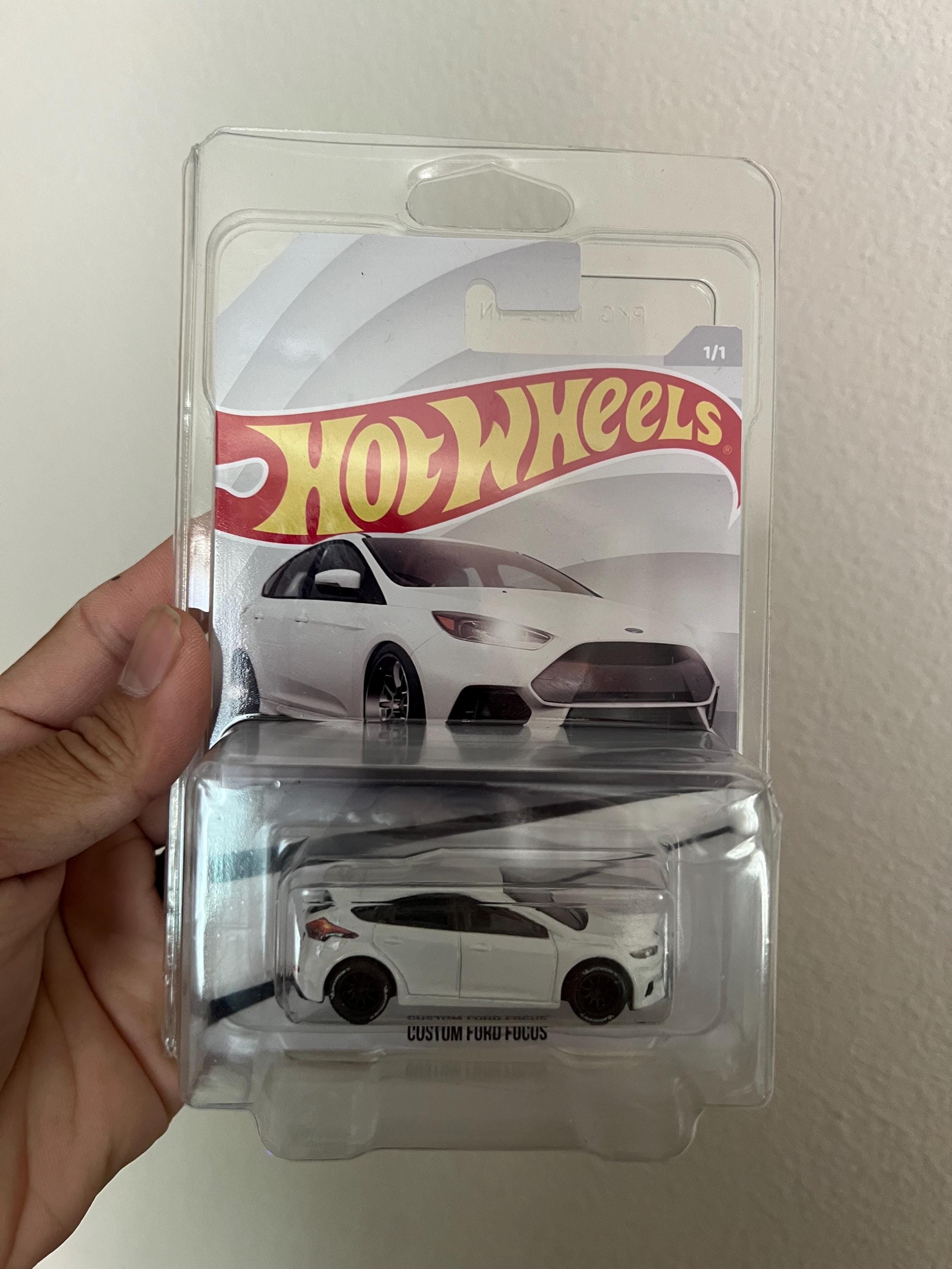 Custom hot wheels ford focus with custom card. Real riders