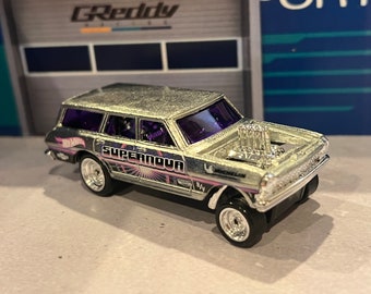 Hot Wheels 1/64 Scale Chevy Nova Wagon Gasser Zamac With Wheel